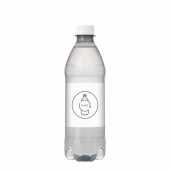 bronwater in 100% gereycleerd plastic (RPET) flesje 500ml met witte draaidop