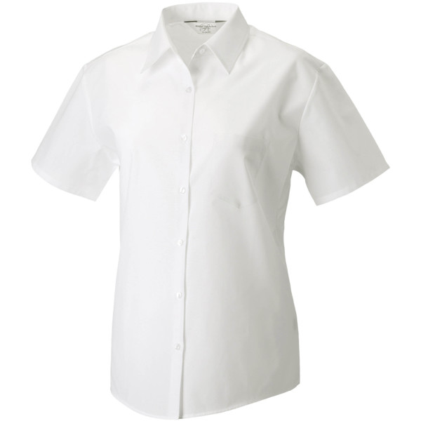Ladies' Ss Polycotton Poplin Shirt White S