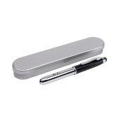 Metalen balpen/ laserpointer met rubber touchscreen tip, blauwschrijvende inkt en LED-lamp TOUCH TALENT Metalen balpen/ laserpointer met rubber touchscreen tip, blauwschrijvende inkt en LED-lamp TOUCH TALENT