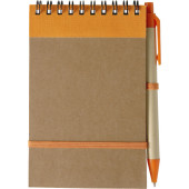 Kartonnen notitieboekje oranje
