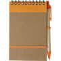 Kartonnen notitieboekje oranje