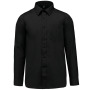 Overhemd in onderhoudsvriendelijk polykatoen-popeline heren Black XS