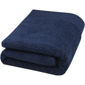 Nora 550 g/m² håndklæde i bomuld 50x100 cm - Marineblå