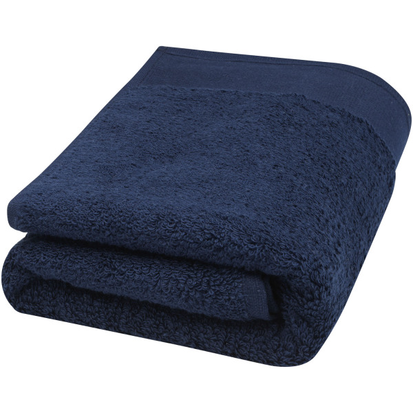 Nora 550 g/m² cotton bath towel 50x100 cm - Navy