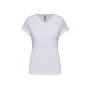 Dames-t-shirt V-hals korte mouwen White S