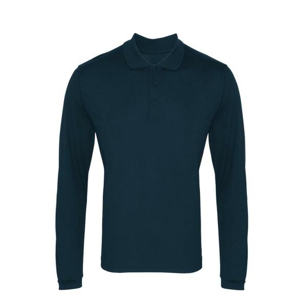 Long Sleeve Coolchecker® Piqué Polo Shirt, Navy, XS, Premier
