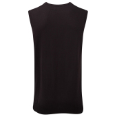Adults' V-Neck Sleeveless Knitted Pullover - Black - L