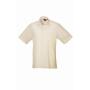 Short Sleeve Poplin Shirt, Natural, 16.5, Premier