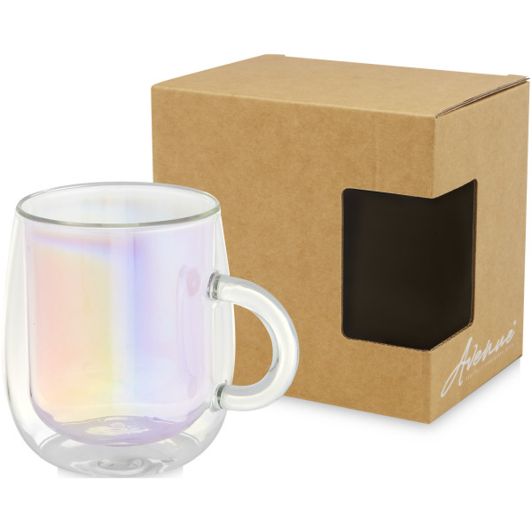 Iris 330 ml glass mug - Multi-colour