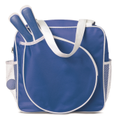 Strandtas met mat, slippers en tennisspel Strandtas met mat, slippers en tennisspel