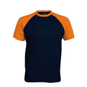 Baseball - Tweekleurig T-shirt Navy / Orange M