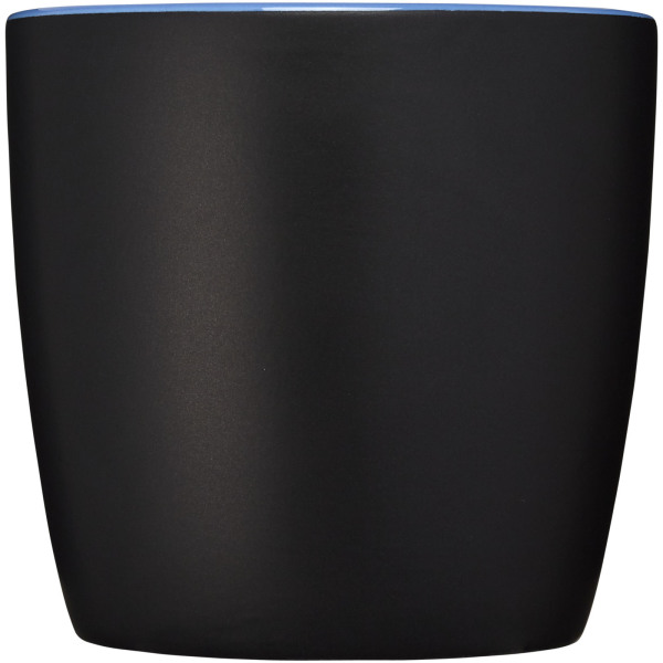 Riviera 340 ml ceramic mug - Solid black/Blue