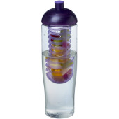 H2O Active® Tempo 700 ml bidon en infuser met koepeldeksel - Transparant/Paars