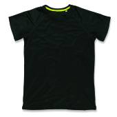 Stedman T-shirt Raglan Mesh Active-Dry SS for her Black C Black Opal-XL