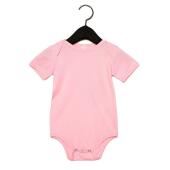 Bella Baby Jersey Short Sleeve Bodysuit, Pink, 6-12, Bella+Canvas