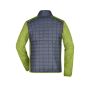 Men's Knitted Hybrid Jacket - kiwi-melange/anthracite-melange - S