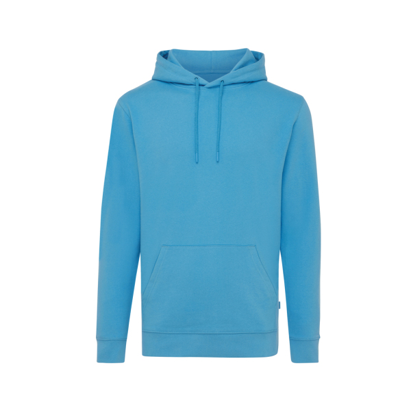 Iqoniq Jasper gerecycled katoen hoodie, rustgevend blauw