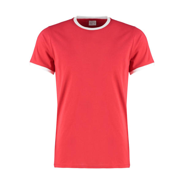 Fashion Fit Ringer Tee - Red/White - XS