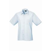 Short Sleeve Poplin Shirt, Light Blue, 20, Premier