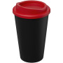 Americano® Eco 350 ml recycled tumbler - Solid black/Red