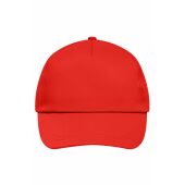 MB001 5 Panel Promo Cap Lightly Laminated - signal-red - one size