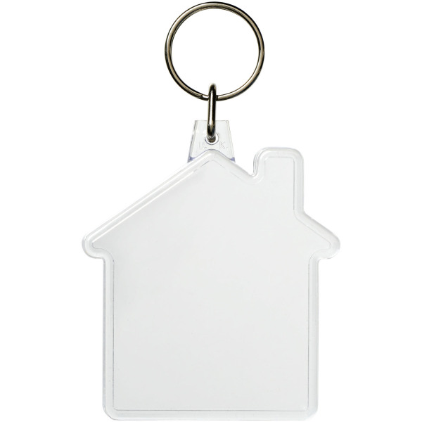 Combo house-shaped keychain - Transparent clear