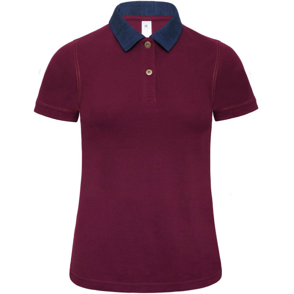 Dnm Forward / Women Polo Shirt Denim / Burgundy S