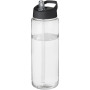 H2O Active® Vibe 850 ml sportfles met tuitdeksel - Transparant/Zwart