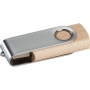 USB-stick Twist van hout, licht, 8GB