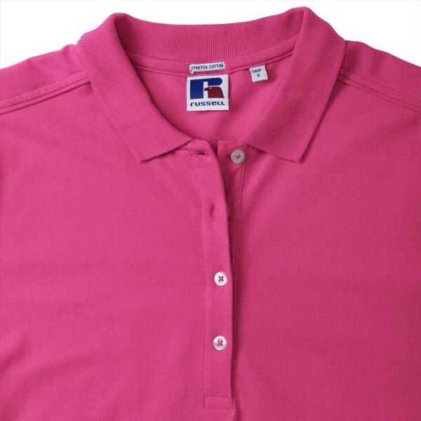RUS Ladies Fitted Stretch Polo, Fuchsia, L