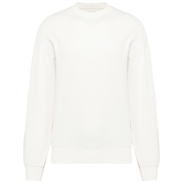 Ecologische oversized uniseks sweater met ronde hals Off White XXL