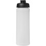 Baseline® Plus 750 ml flip lid sport bottle - Transparent/Solid black