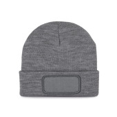 Gerecycleerde muts met patch en Thinsulate-voering Oxford grey One Size