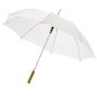 Lisa 23" auto open umbrella with wooden handle - White