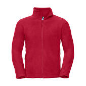 Men's Full Zip Outdoor Fleece - Classic Red - 4XL
