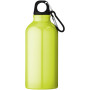 Oregon 400 ml aluminium water bottle with carabiner - Neon yellow