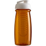 H2O Active® Pulse 600 ml flip lid sport bottle & infuser - Transparent orange/White