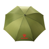 23" Impact AWARE™ RPET 190T auto open bamboo umbrella, green