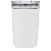 Bello 420 ml glas krus med ydervæg i genbrugsplast - Hvid