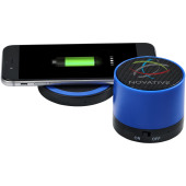 Cosmic Bluetooth® speaker en draadloos oplaadstation - Koningsblauw