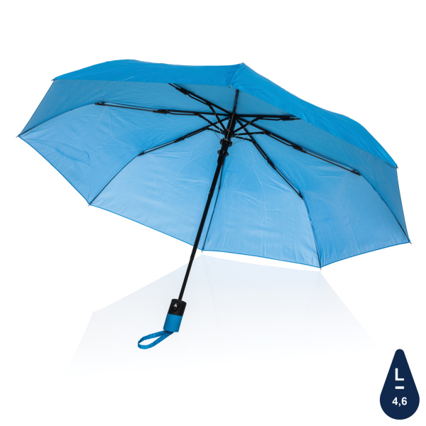21" Impact AWARE™ 190T mini auto open umbrella, blue