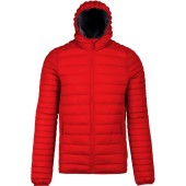 Men's lightweight hooded padded jacket Red 3XL