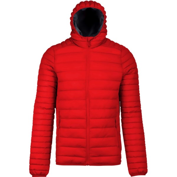 Men's lightweight hooded padded jacket Red S