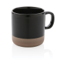 Glazed ceramic mug, black