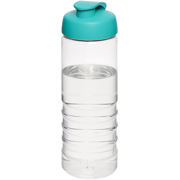 H2O Active® Treble 750 ml flip lid sport bottle - Transparent/Aqua blue