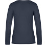 #E190 Ladies' T-shirt long sleeve Navy 3XL