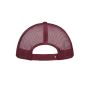 MB070 5 Panel Polyester Mesh Cap wit/dieprood one size