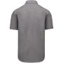 Overhemd in onderhoudsvriendelijk polykatoen-popeline korte mouwen heren Marl Storm Grey 6XL