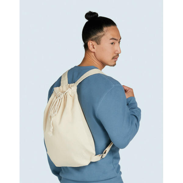 Canvas Backpack Straps and Drawstring - Natural - One Size