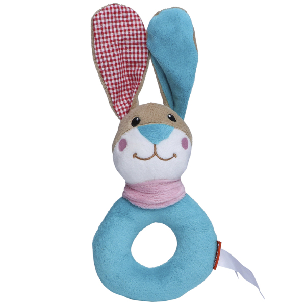 Grab toy rabbit, round with rattle